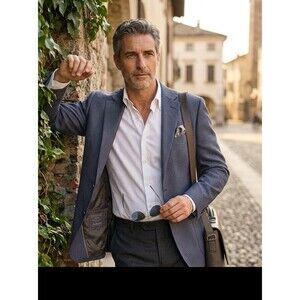 Pal Zileri 180 Phases Handmade Signed Italy Sport Coat 46R Half Canvas Unlined